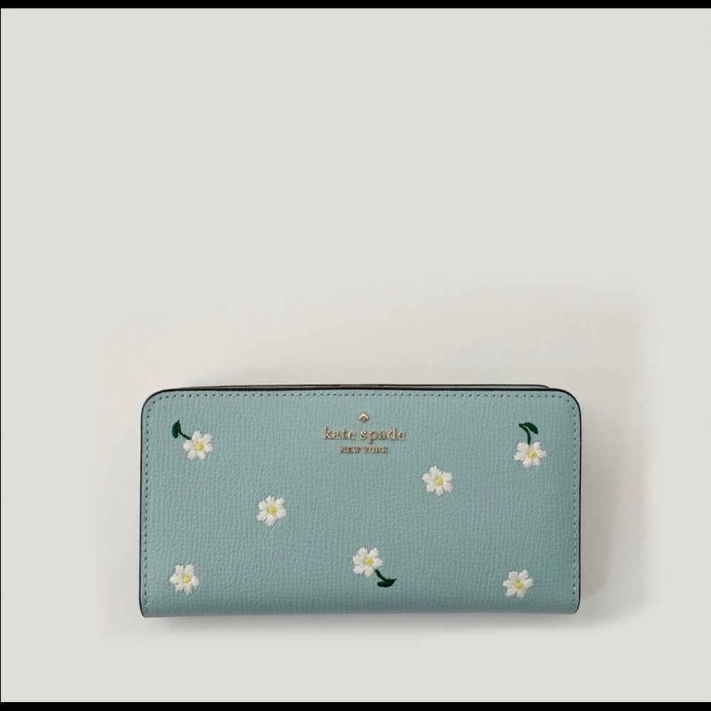 Kate Spade Embroidered Lea Daisy Floral Wallet